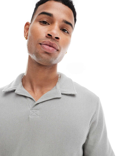 Ribbed Oversized Polo Co-Ord