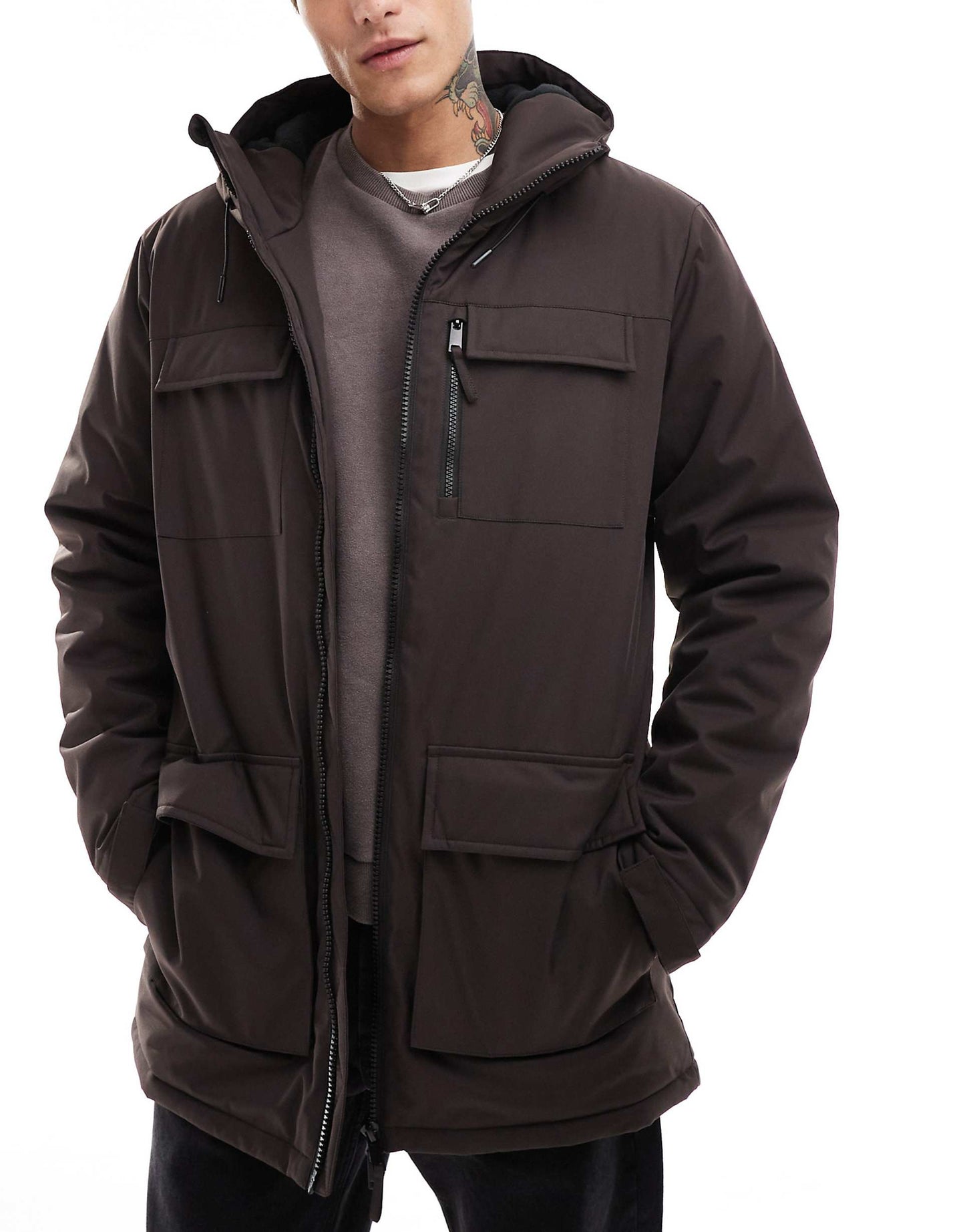 Multi Pocket Parka Jacket