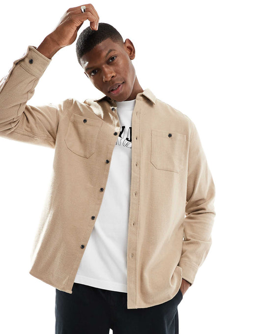 Brushed Flannel Overshirt
