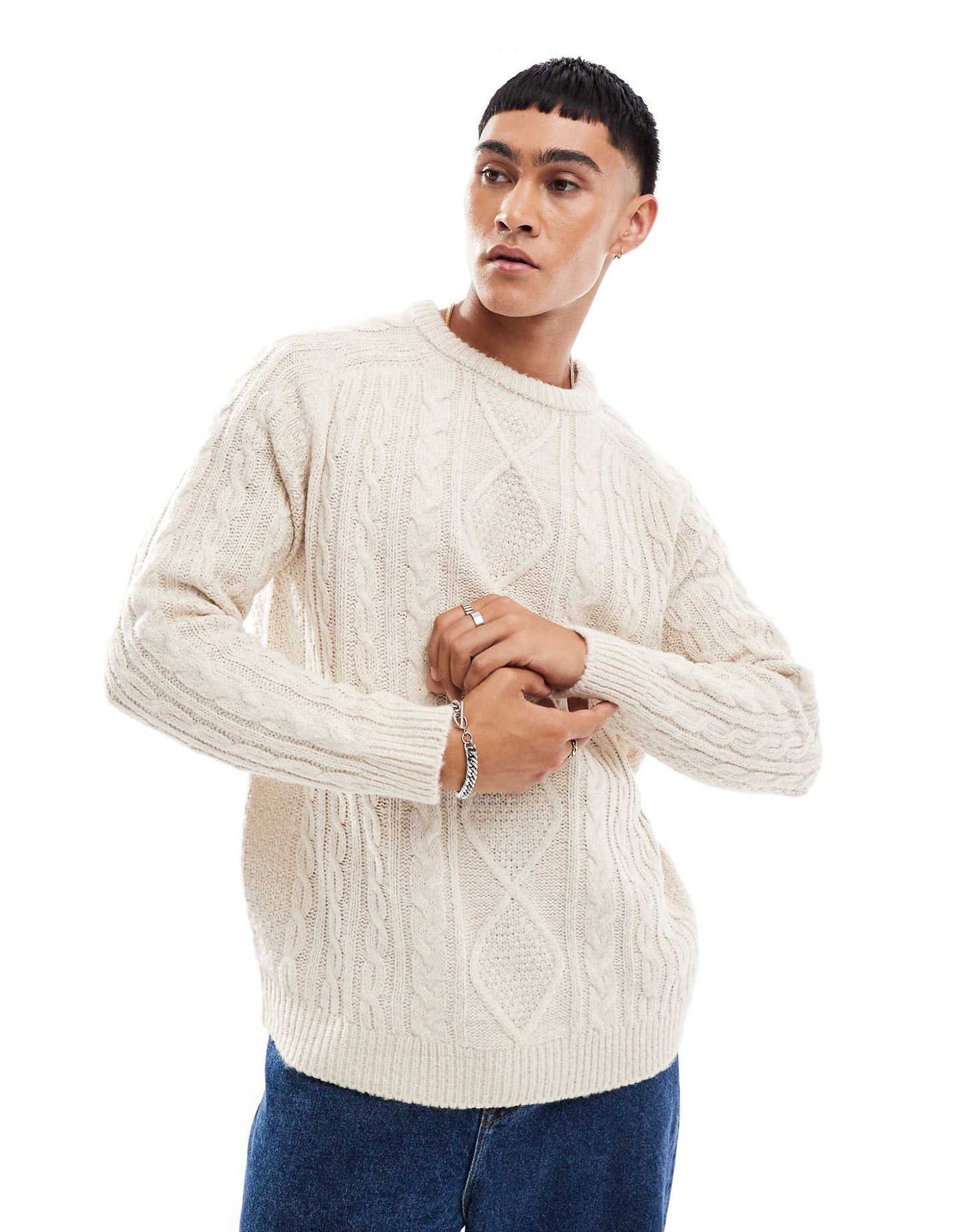 Oversized Chunky Cable Knit Jumper