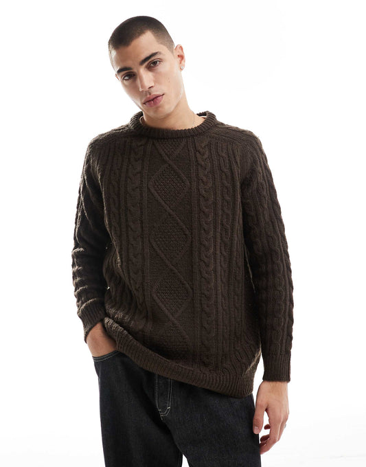 Oversized Chunky Cable Knit Jumper