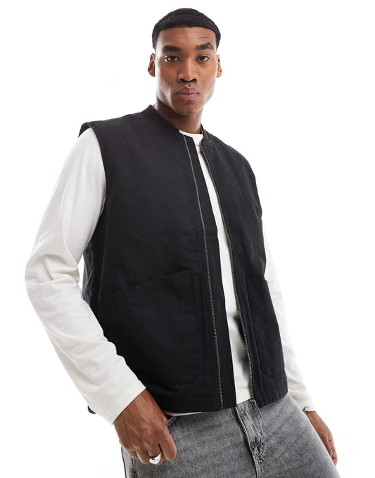 Cotton Full Zip Gilet
