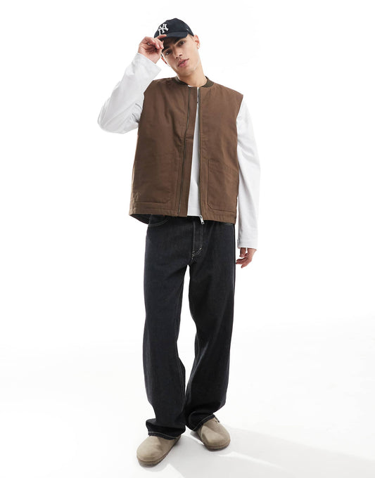 Cotton Full Zip Gilet