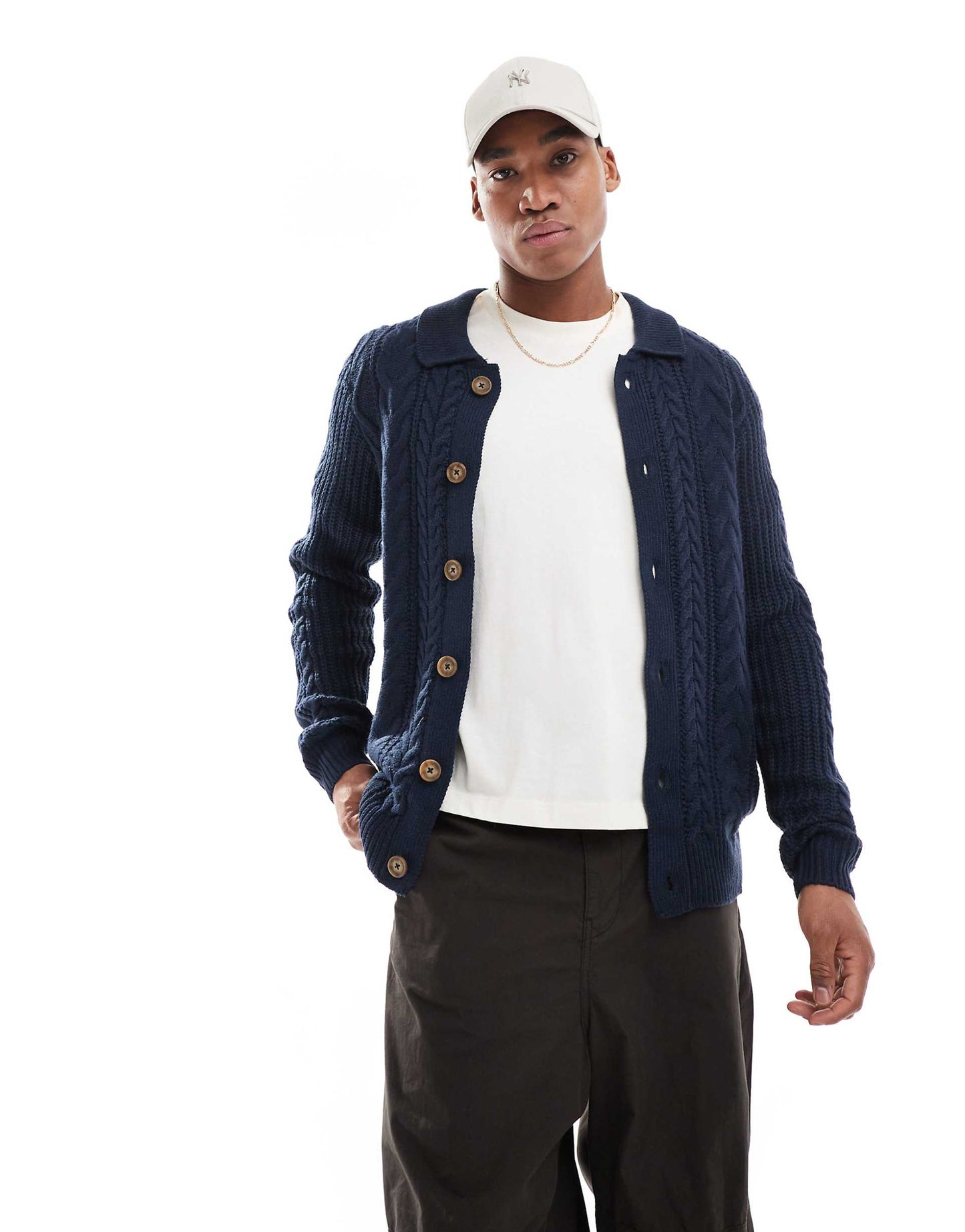 Chunky Cable Knit Cardigan