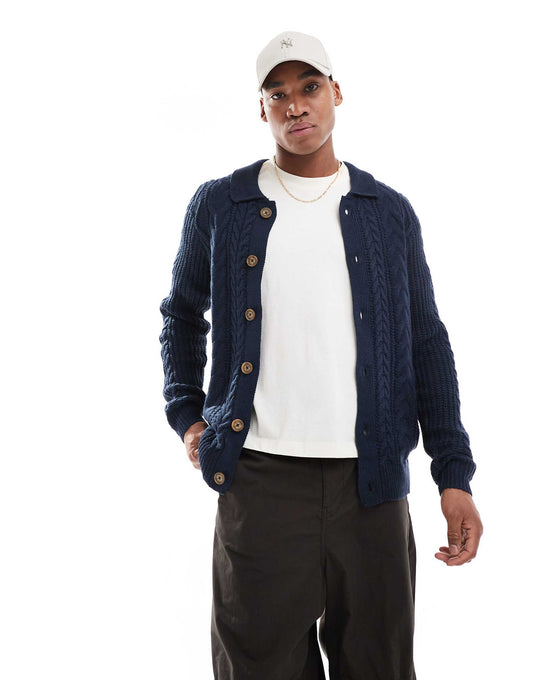 Chunky Cable Knit Cardigan