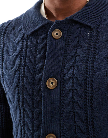 Chunky Cable Knit Cardigan