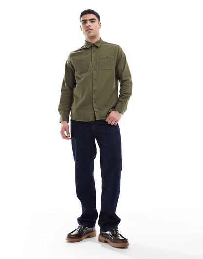Brushed Flannel Overshirt