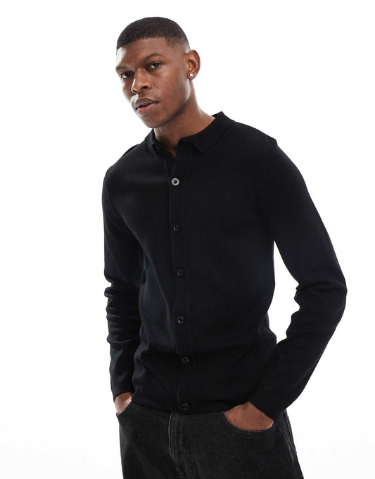Knitted Long Sleeve Shirt