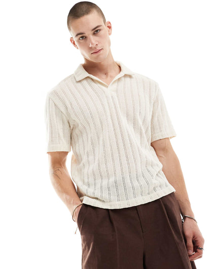 Open Weave Textured Polo