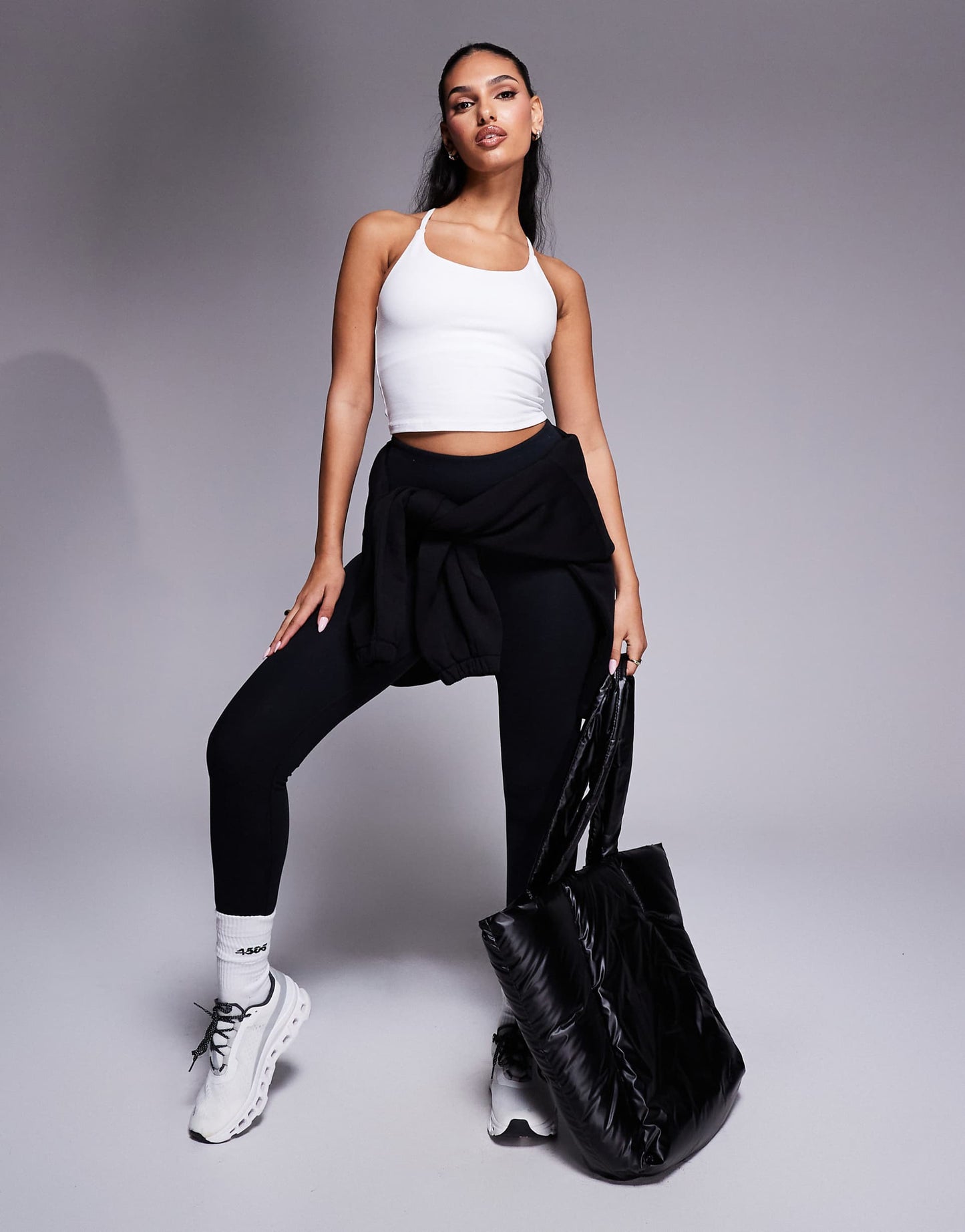 Icon Soft Touch Yoga Cami Crop Top With Inner Bra
