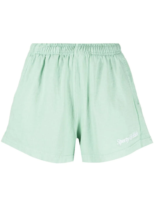 Logo-Embroidered Cotton Shorts
