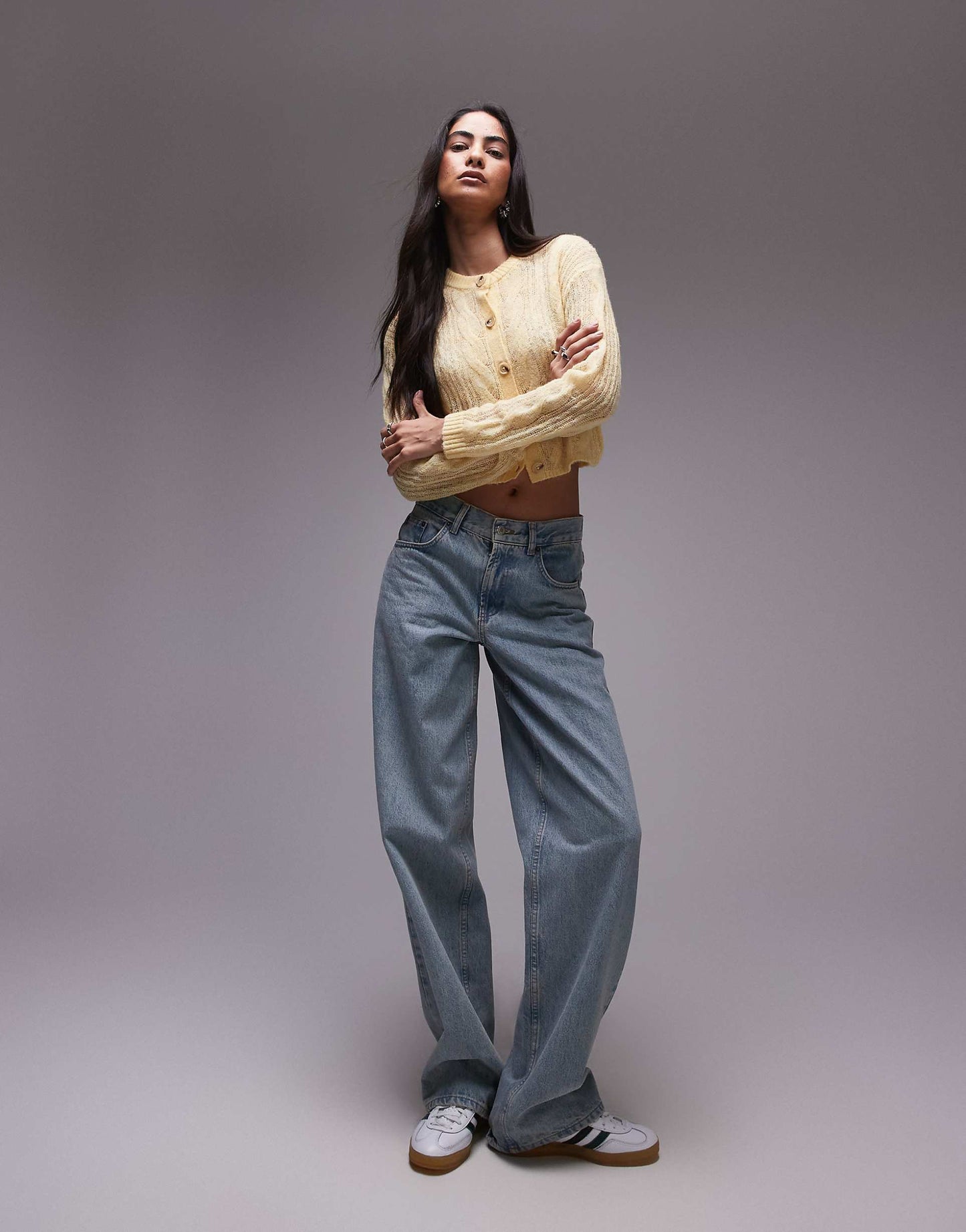 Knitted Sheer Cable Cardi
