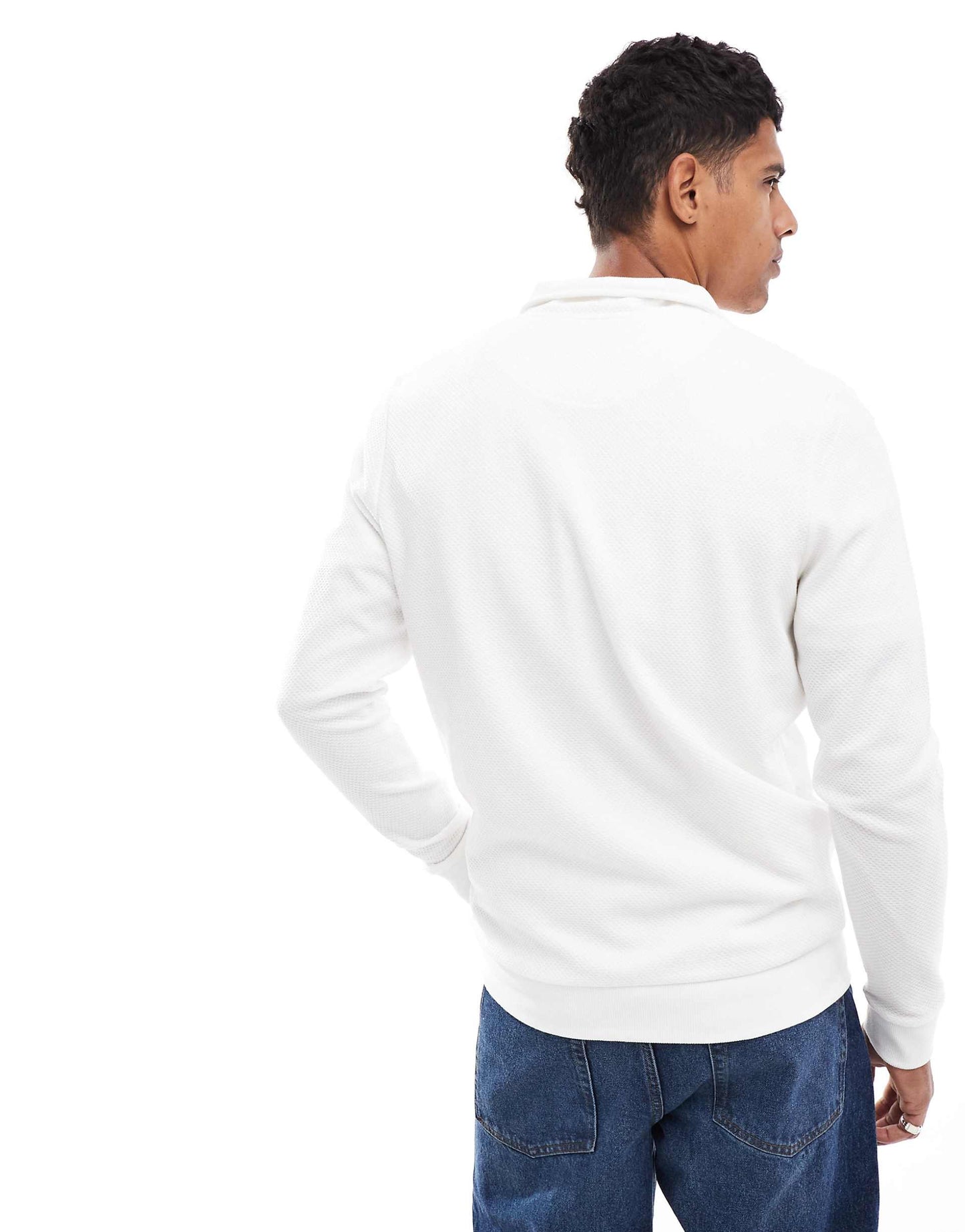 Textured Half Zip Sweatshirt