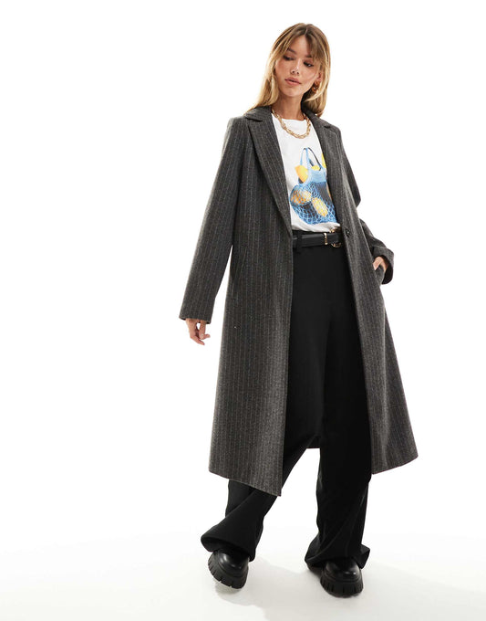 Formal Pinstripe Coat