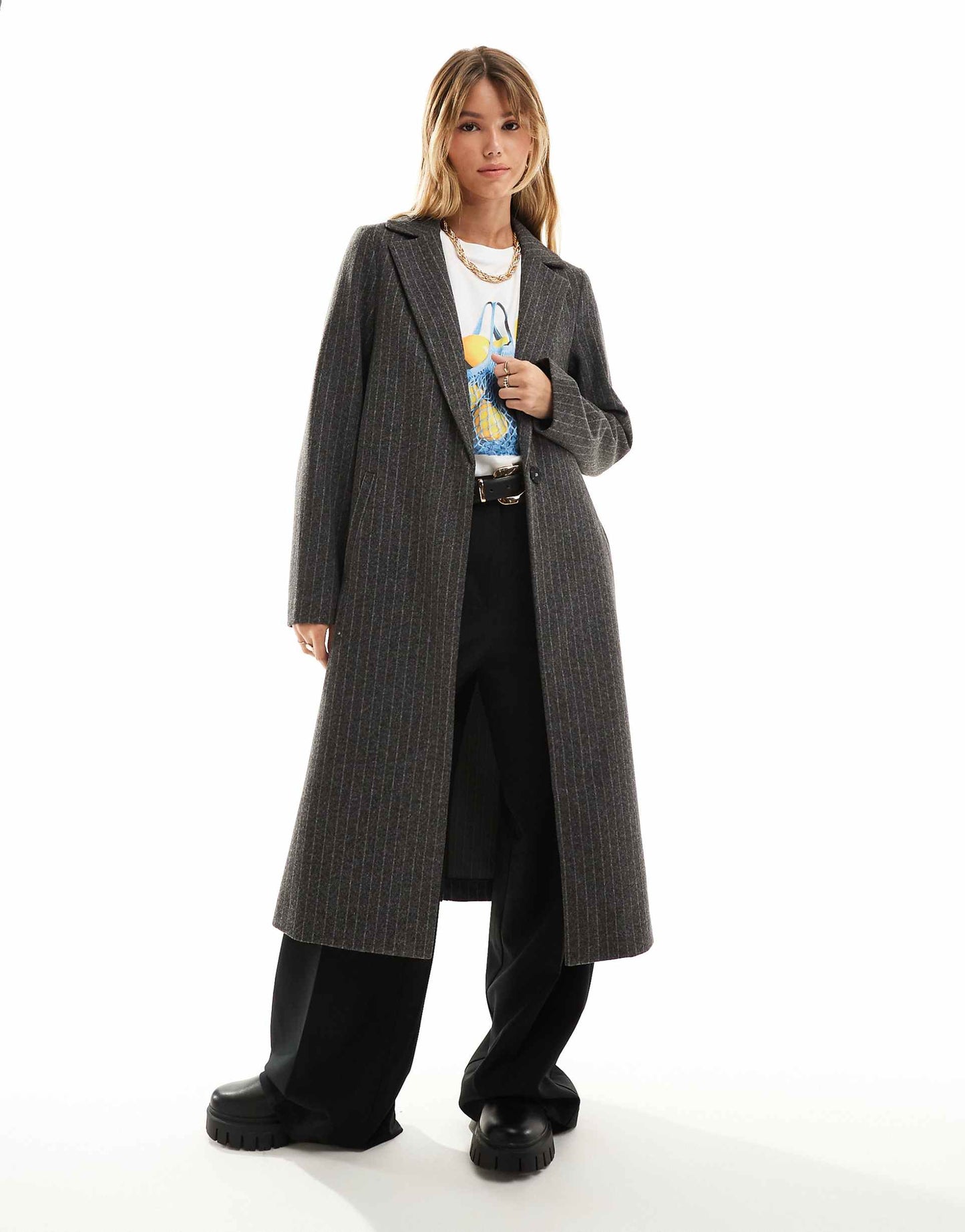 Formal Pinstripe Coat