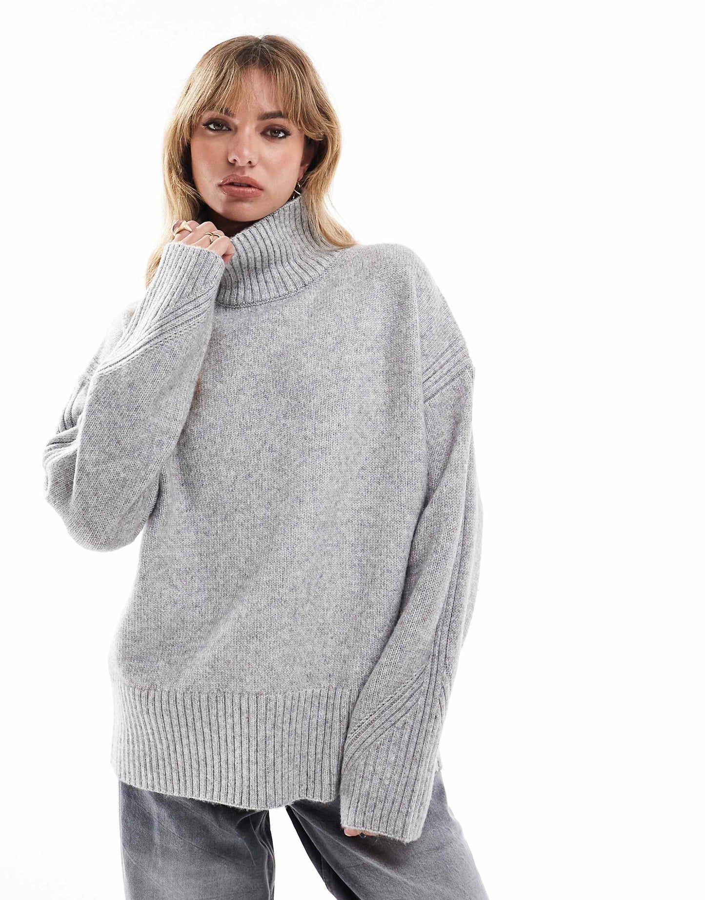 Oversized Stand Neck Jumper