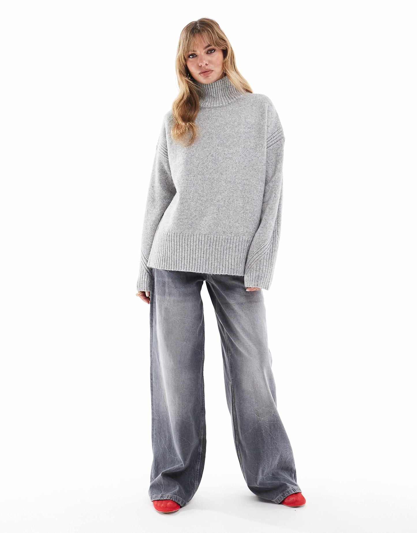 Oversized Stand Neck Jumper
