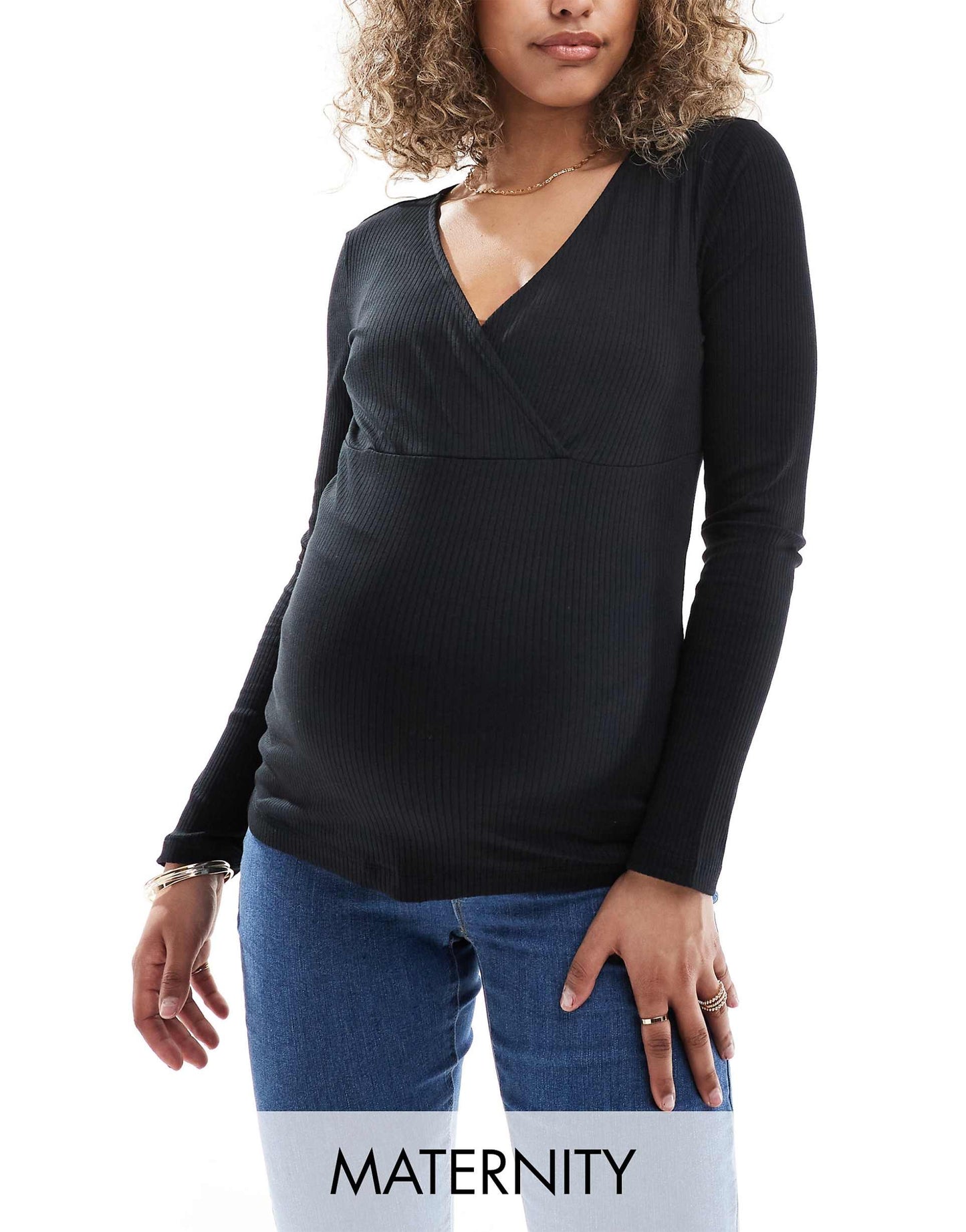 Maternity 2 Function Ribbed Long Sleeve Top Co-Ord