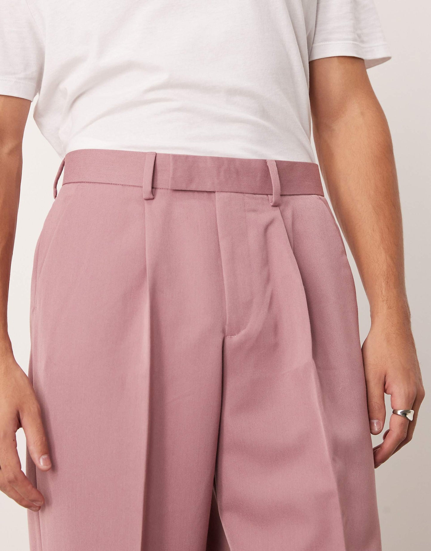 Smart Wide Leg Trousers With Front Pleat