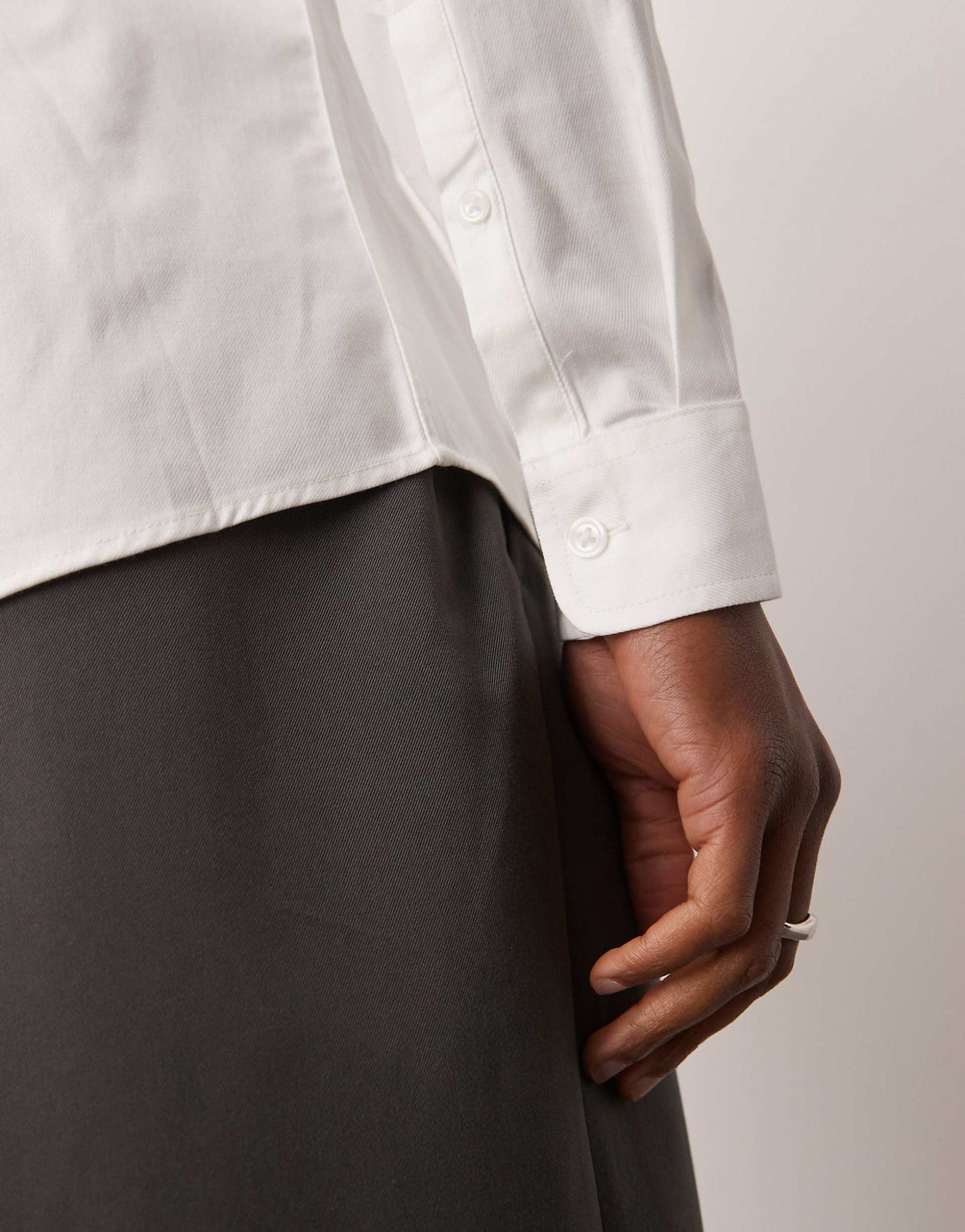 Easy Iron Slim Shirt With Cutaway Collar