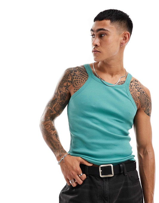 Muscle Fit Vest With Thin Straps