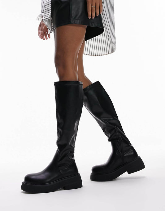 Rolo Knee High Textured Sole Boot