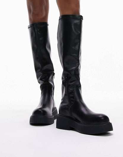Rolo Knee High Textured Sole Boot