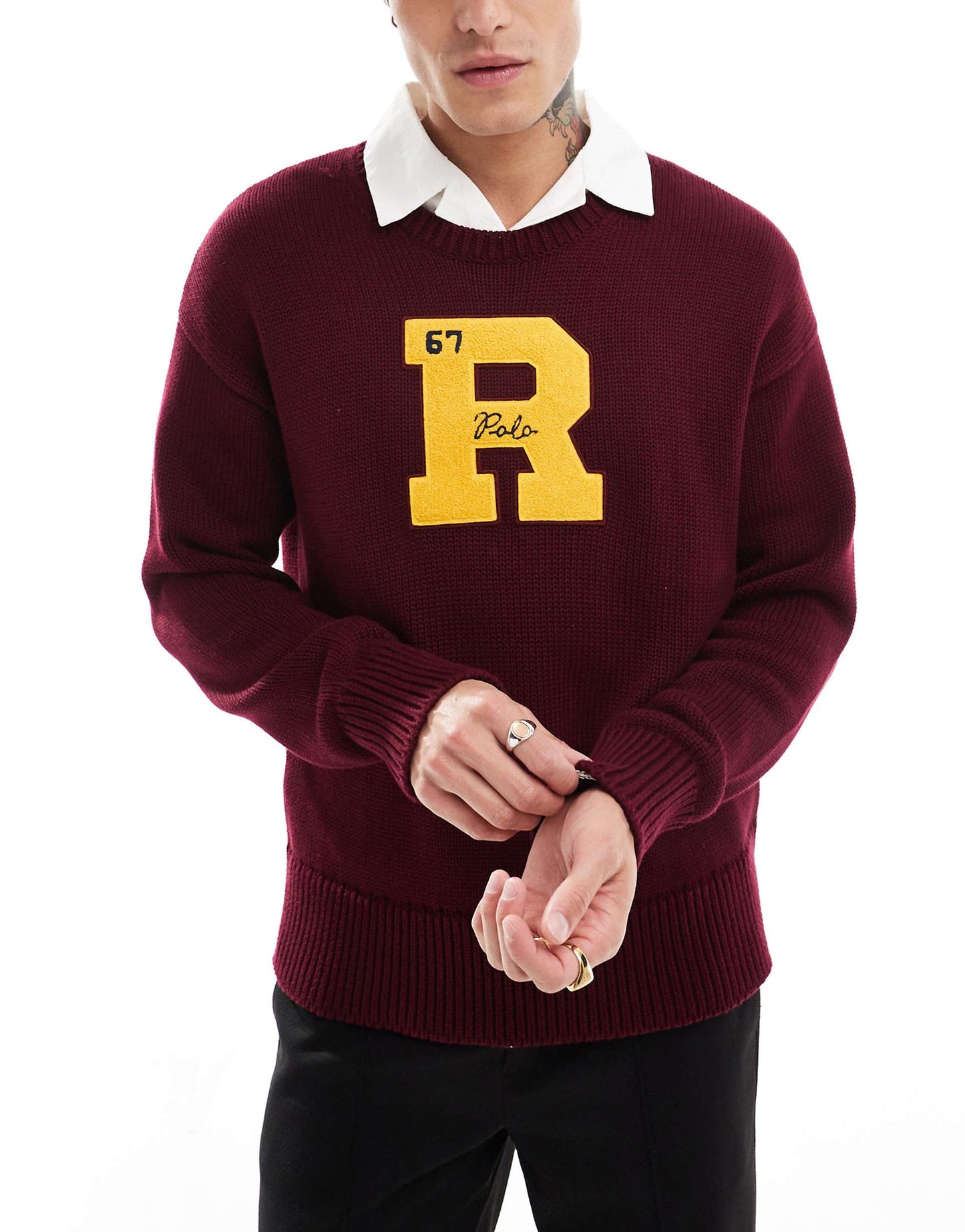 Retro Sports Collegiate Cotton Knit Jumper