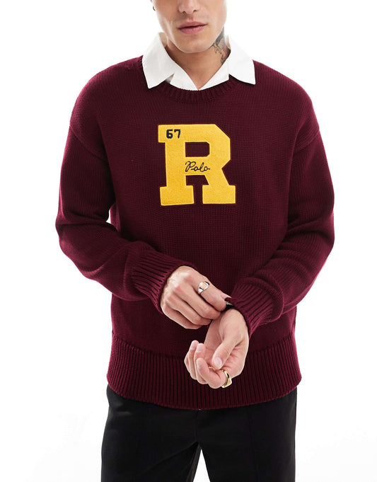 Retro Sports Collegiate Cotton Knit Jumper