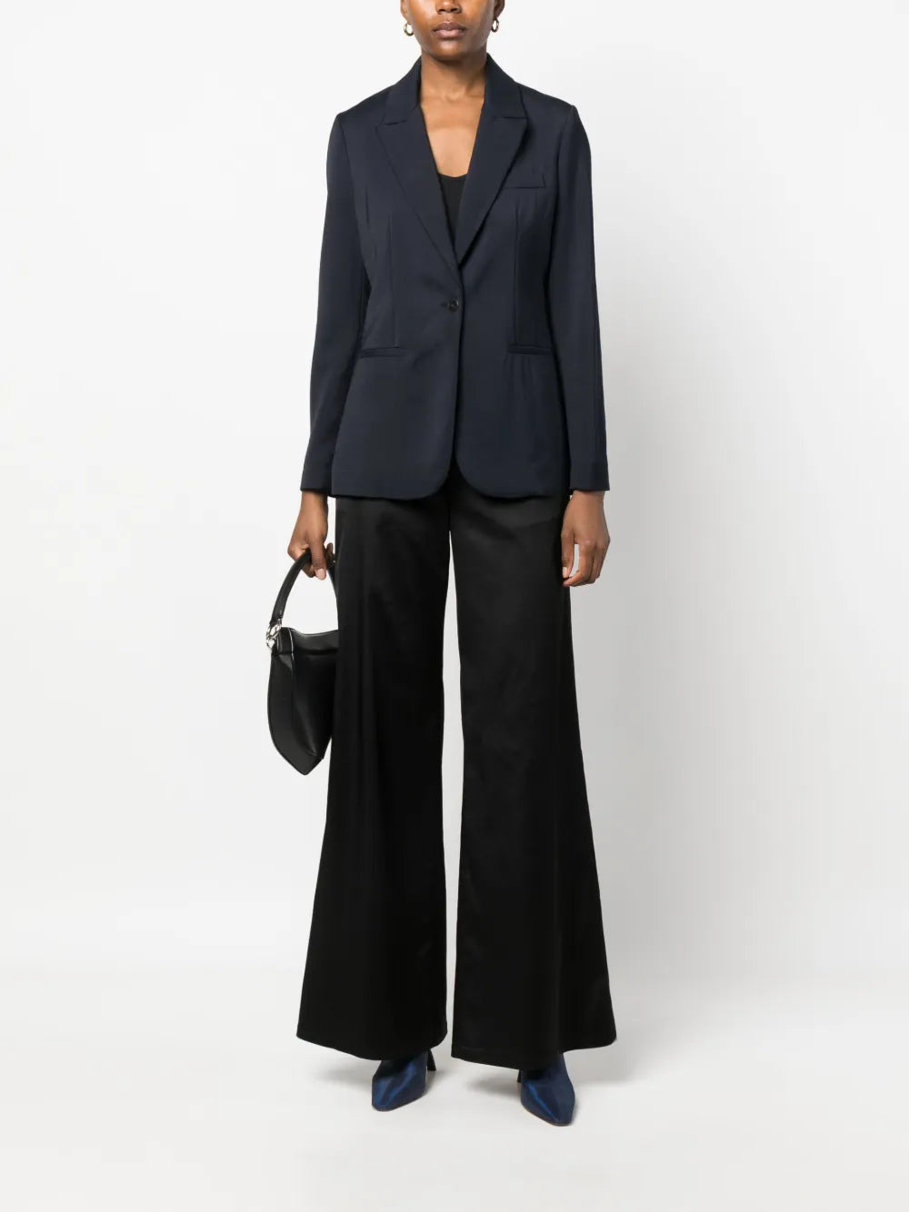 Single-Breasted Classic-Lapel Blazer