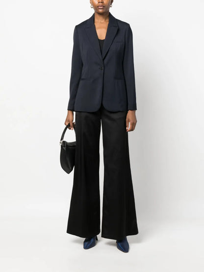 Single-Breasted Classic-Lapel Blazer