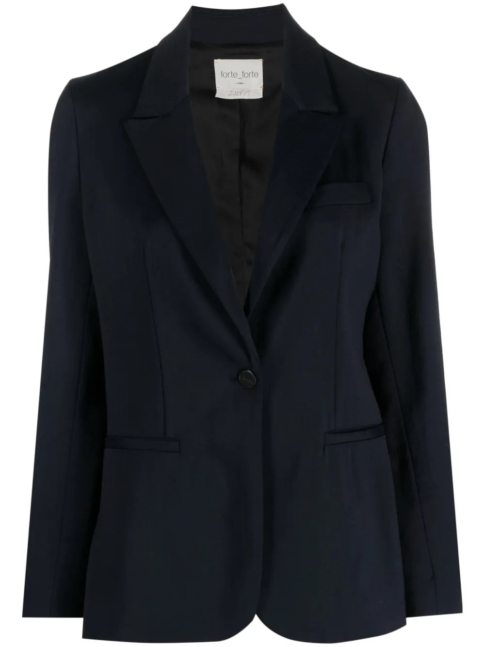 Single-Breasted Classic-Lapel Blazer