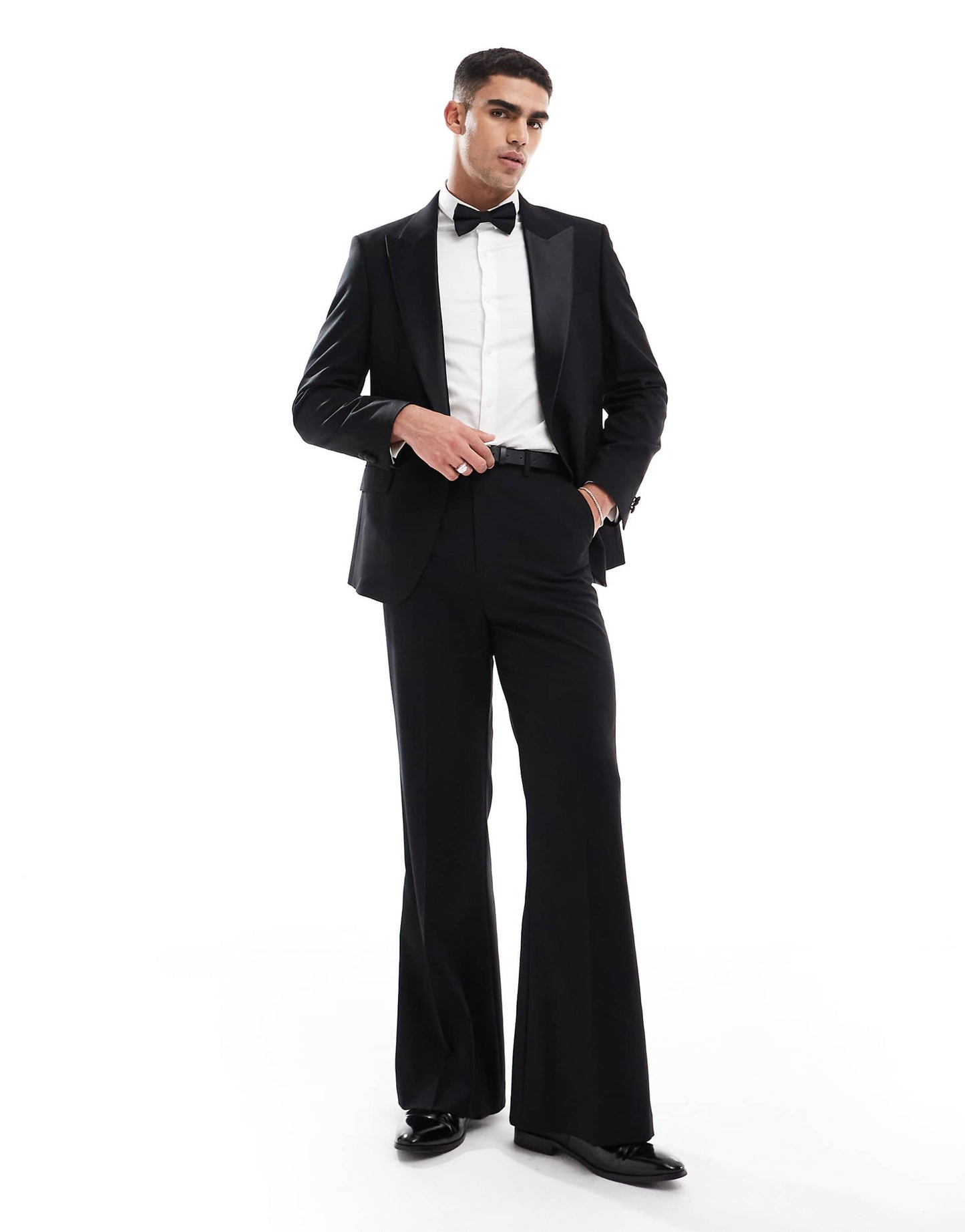 New Skinny Tuxedo Suit Jacket With Low Break