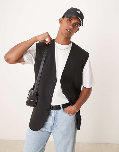 Relaxed Longline Waistcoat