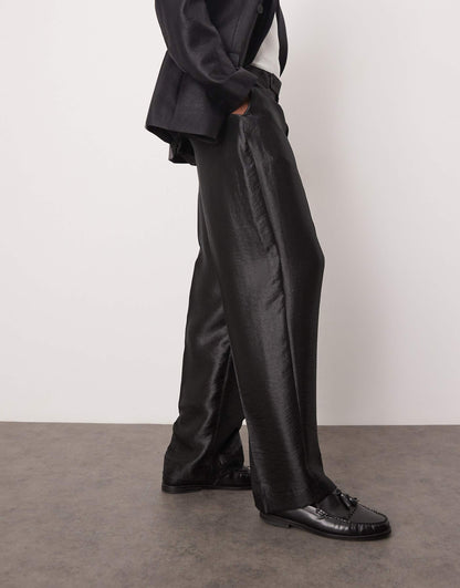 Wide Leg Suit Trousers