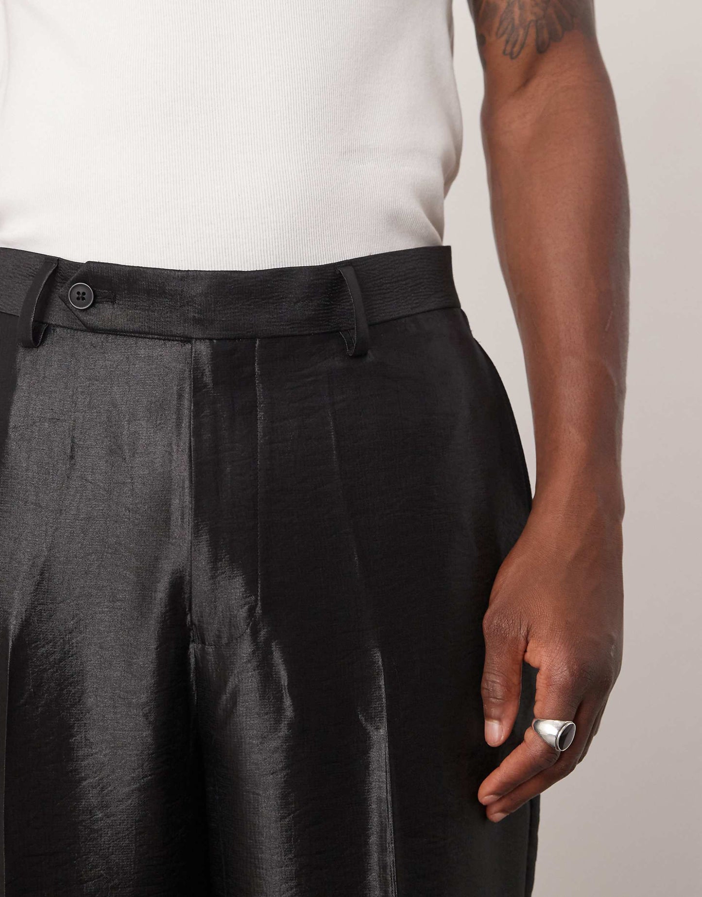 Wide Leg Suit Trousers