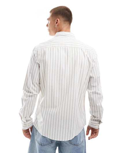 Shirt With Beige Stripe