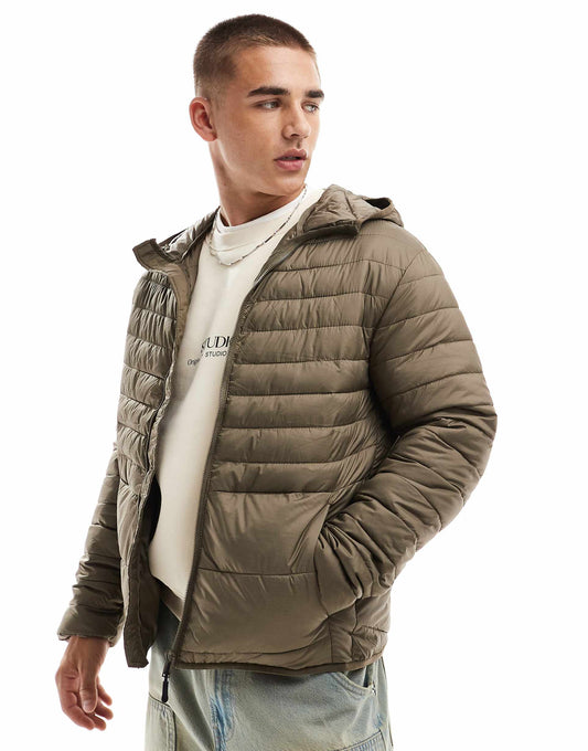 Packable Padded Jacket With Hood