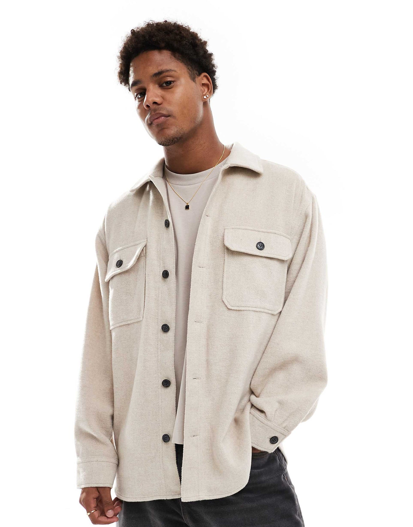 Heavy Brushed Twill Overshirt