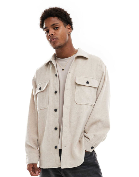 Heavy Brushed Twill Overshirt