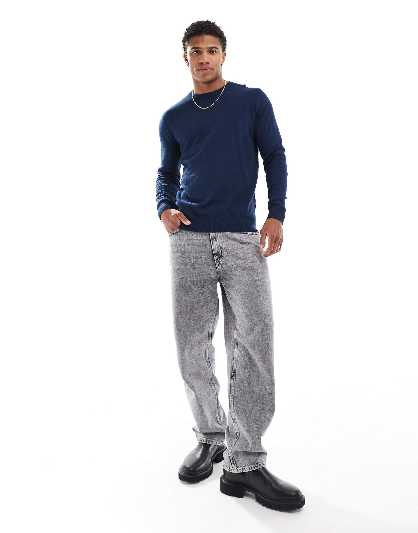 Fine Gauge Crew Neck Jumper