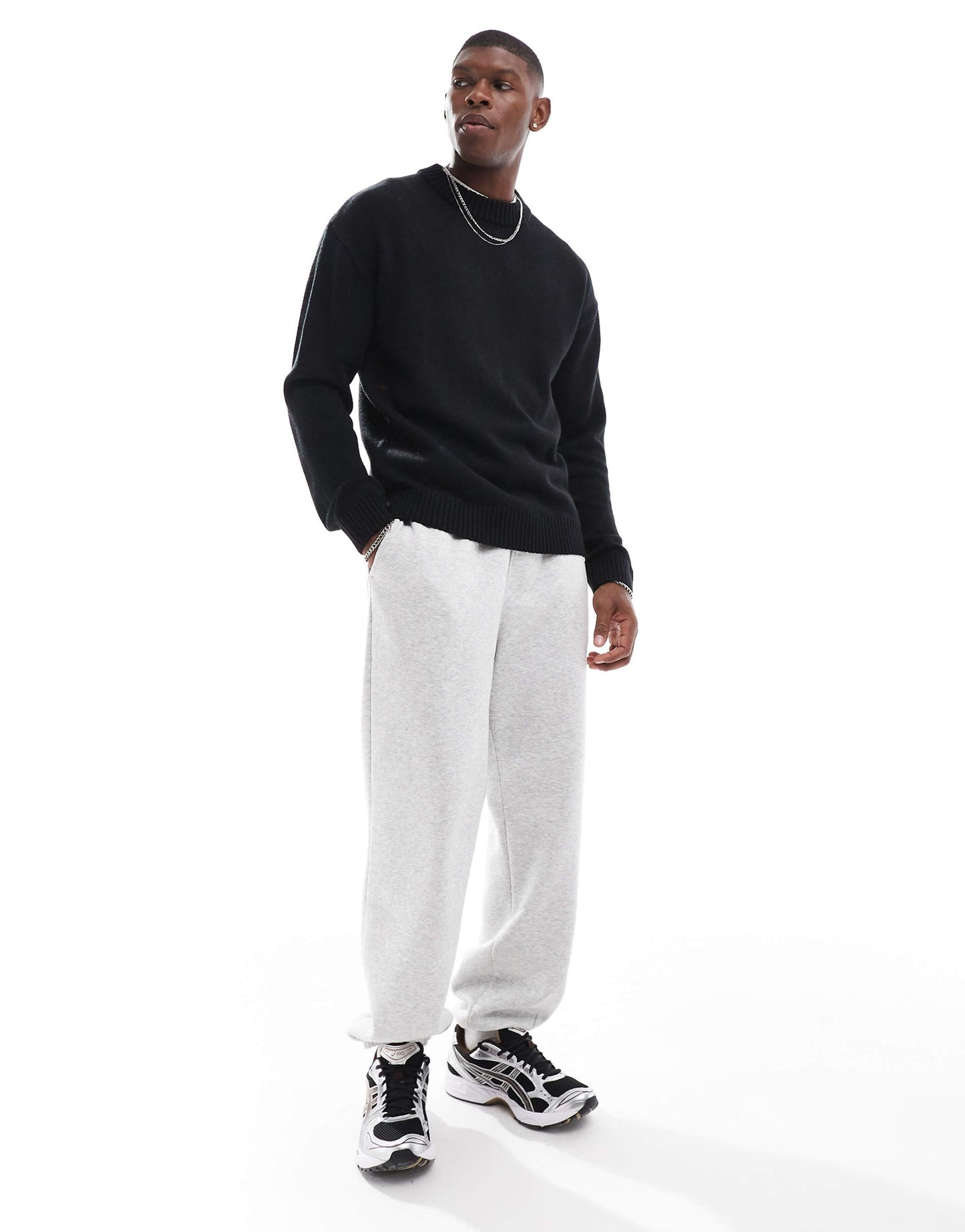 Oversized Chunky Rib Crew Neck Jumper