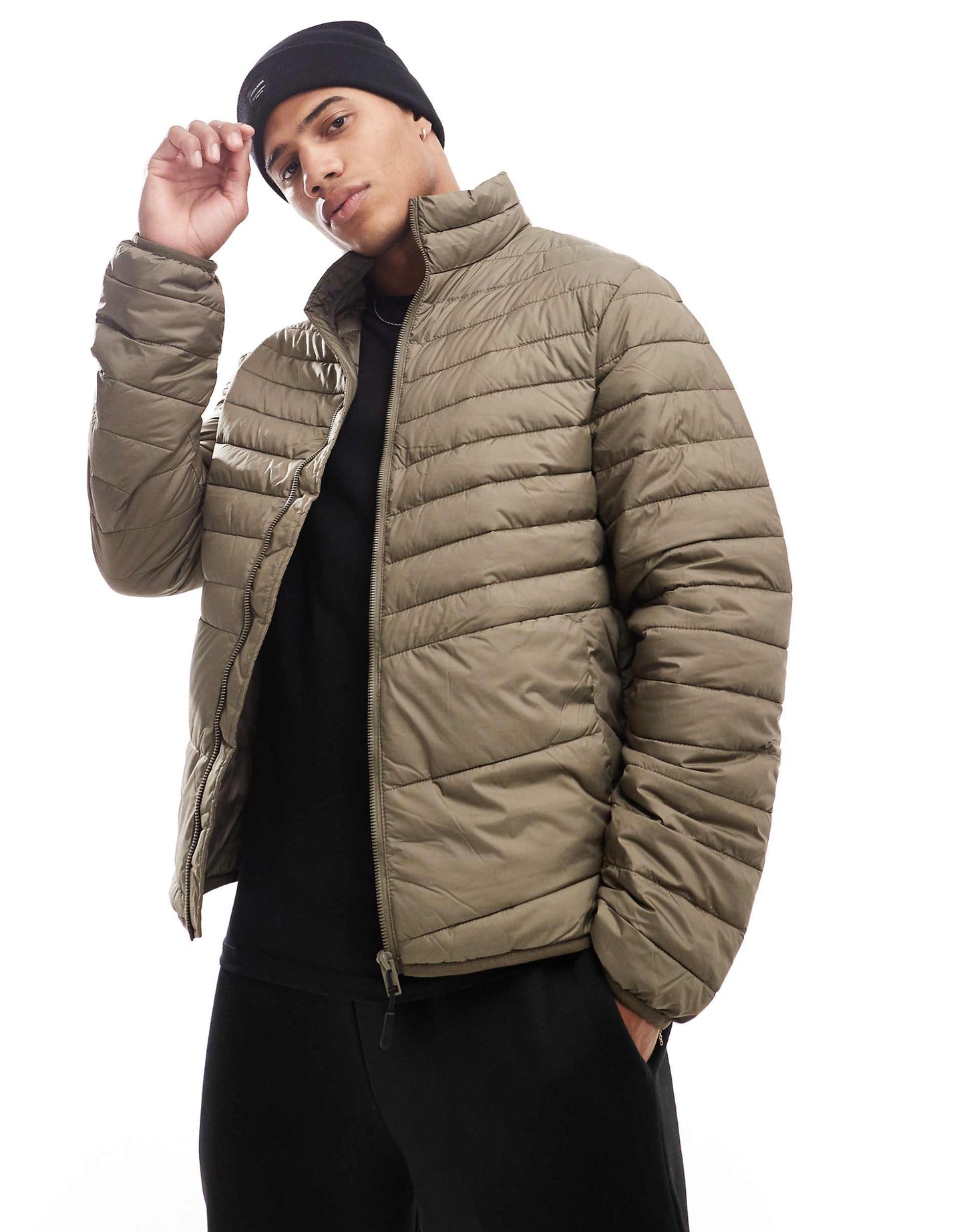 Packable Padded Jacket With Stand Collar