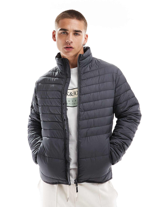 Packable Padded Jacket With Stand Collar