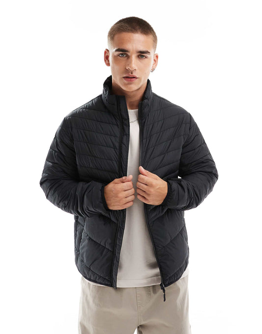 Packable Padded Jacket With Stand Collar
