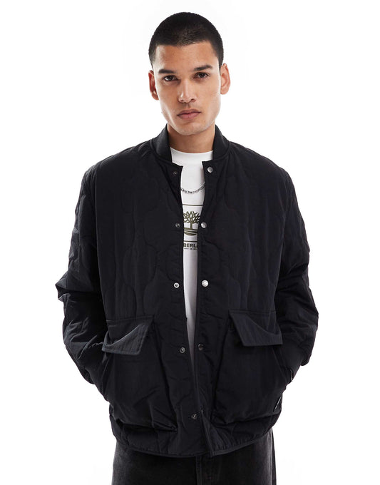 Water Repellent Quilted Bomber Jacket