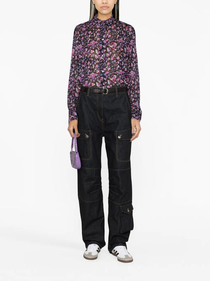 Gamble Floral-Print Organic Cotton Shirt