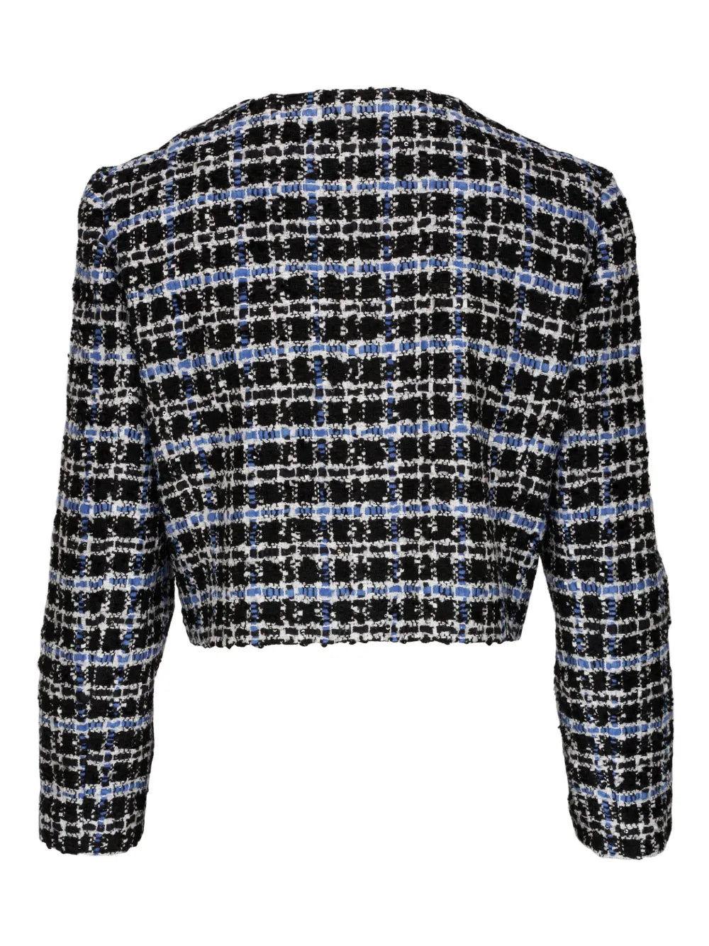 Round-Neck Tweed Cropped Jacket