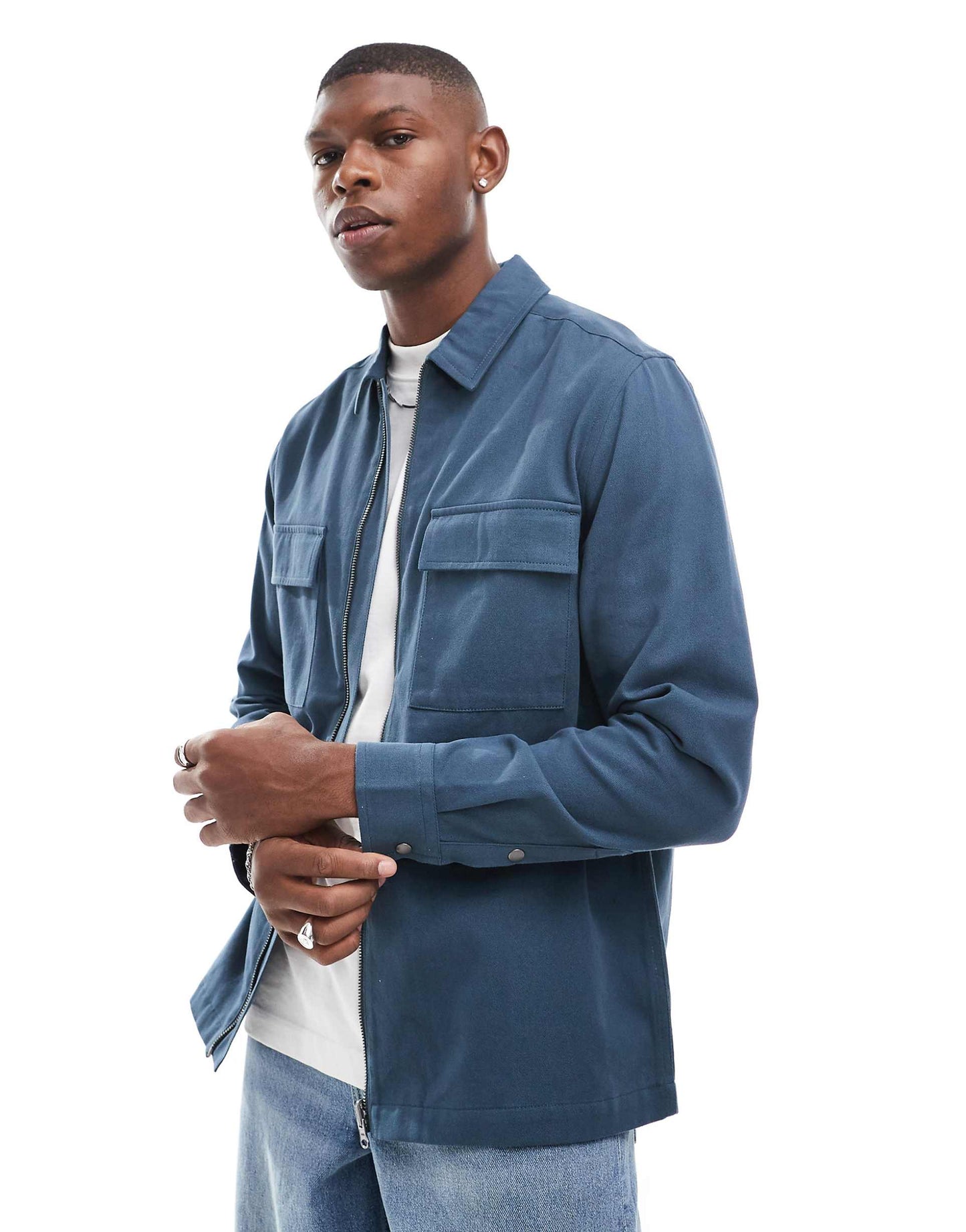 Overshirt With Front Zip