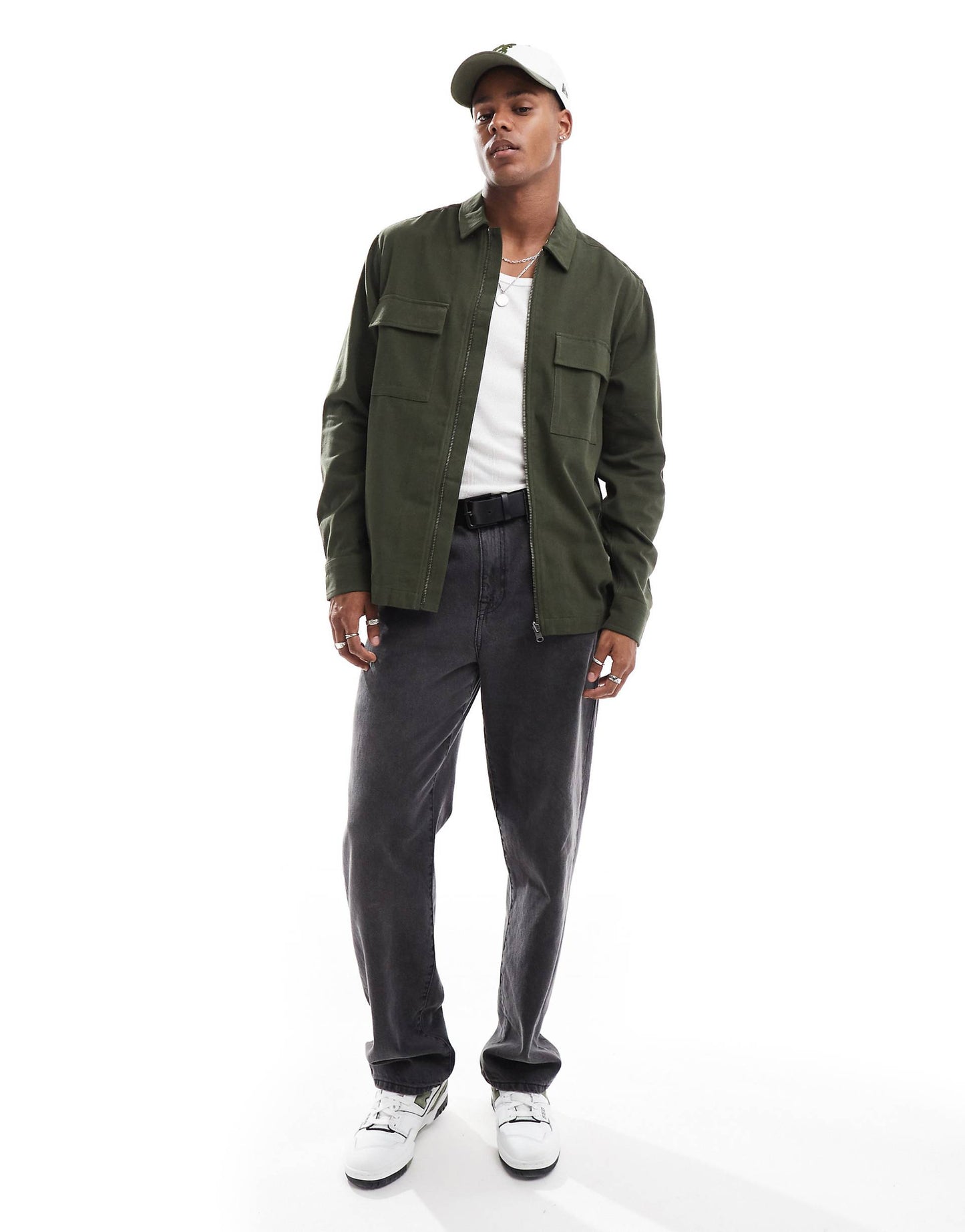 Overshirt With Front Zip